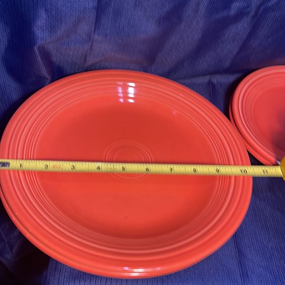 Vintage Coral orange red fiestaware dinner set of 6 with bonus mug cup EUC - Picture 3 of 8